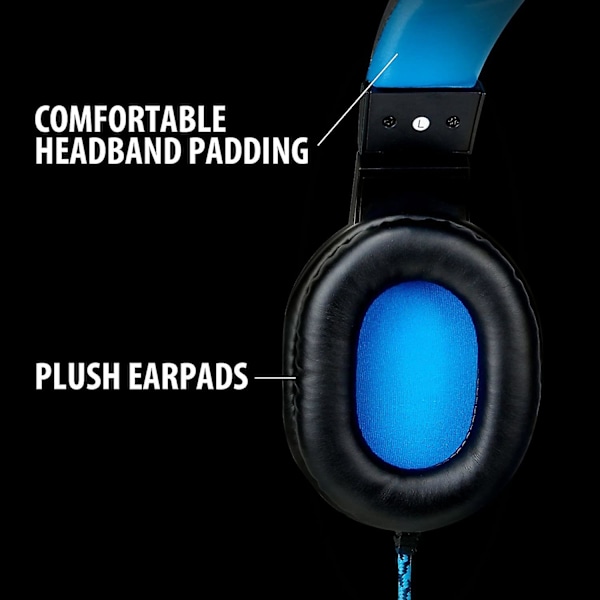 Stereo Gaming Headset med Justerbar Mikrofon och Hög Ljudkvalitet