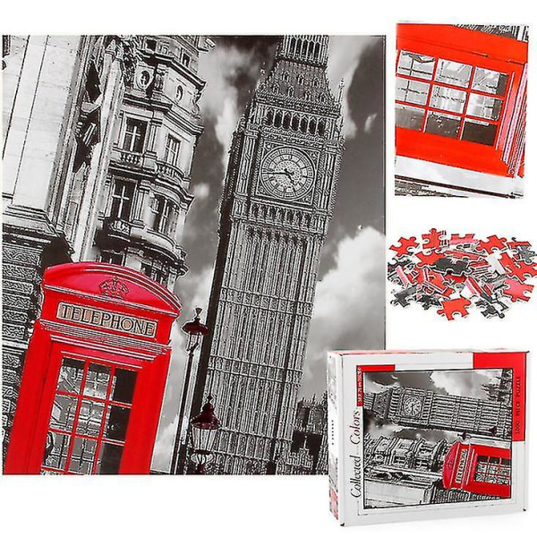 London Clock Tower Jigsaw Puzzle, 1000 st Pedagogiskt dekompressionspussel, väggdekoration