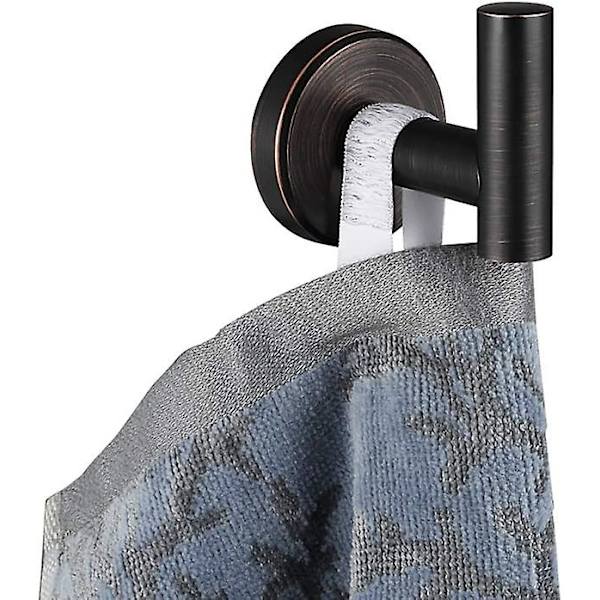 Svart handdukskrok för badrum, klädkrok för badrum, kök, garage, väggmonterad (2-pack) Oil-rubbed bronze