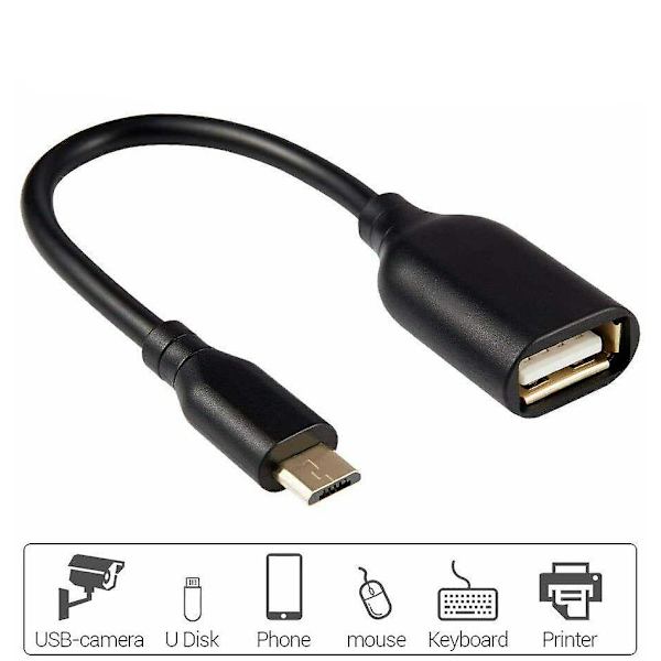 Micro Usb B Hane Till Usb A Hona Otg Adapter Konverteringskabel Kompatibel med Android Samsung