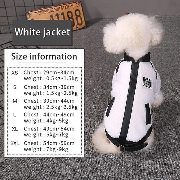 [LCS] Hundkläder Vinter Varm Hundjacka Kappa White XL