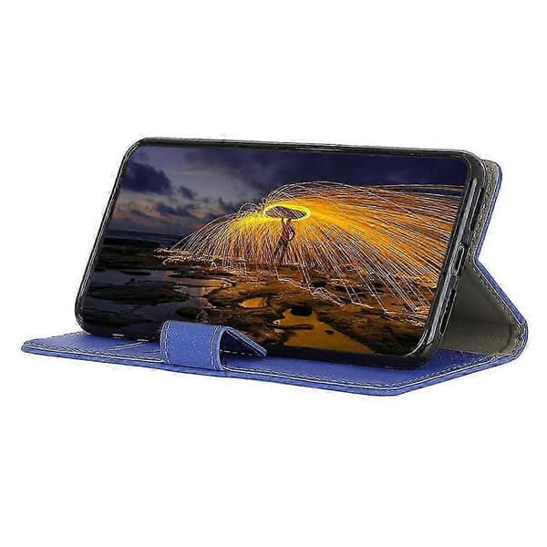 [LCS]För Google Pixel 9 Pro XL Texturerat Telefonfodral PU Läder Telefonställskydd Blue