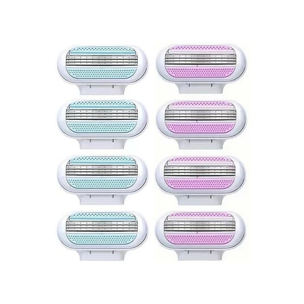 32-pakning barberblader for kvinner - Kompatible med Gillette Venus Blå og Rosa