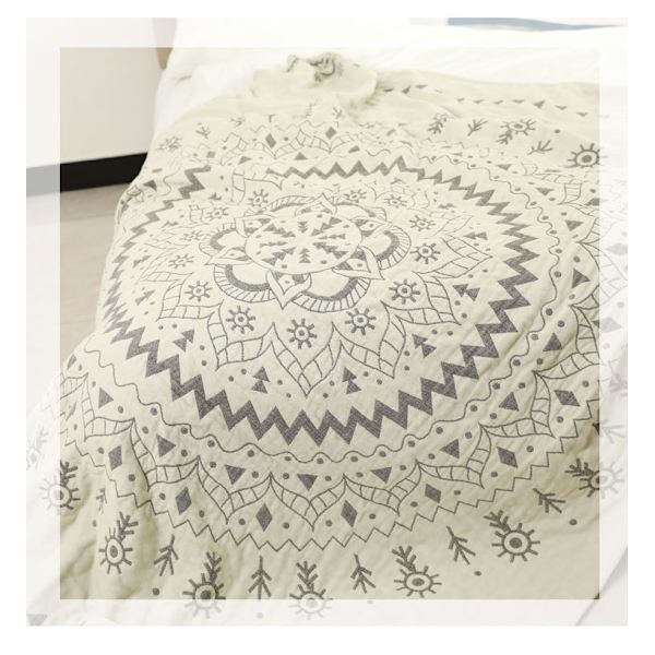 [LCS]Layers Bambus Bomuld Super Blødt Boho Åndbart Sengetæppe Farve2 200*230cm Color2