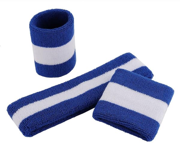 [LCS]Sportigt svettabsorberande bomullsarmband Red white blue