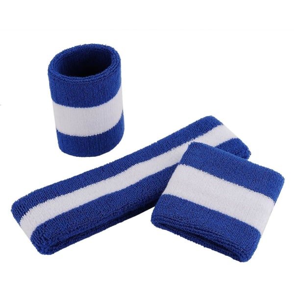 Sportbomull Svettabsorberande armband Armband Red white blue