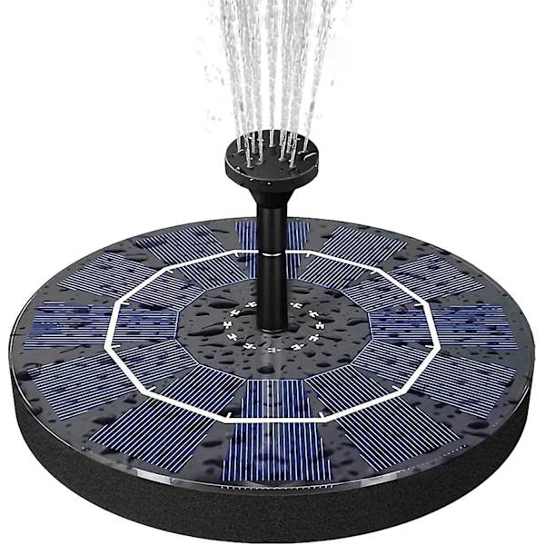2,5 W aurinkolähdepumppu 800 mAh:n akkuvarmennuksella, vesilähdepumppu lintukylpyyn, puutarhaan, lampeen, uima-altaaseen ulkokäyttöön