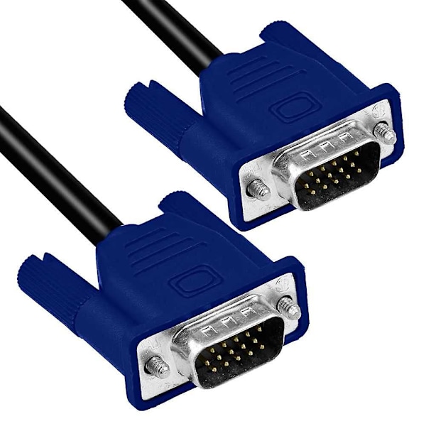 VGA-videokabel, VGA til VGA. Velegnet til videoskærme, personlige computere, bærbare computere, tv'er, projektorer osv.