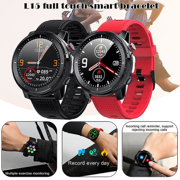 L15 Smart Led Bluetooth Watch Smart Armband Armband Puls Blodtryck Blodsyre