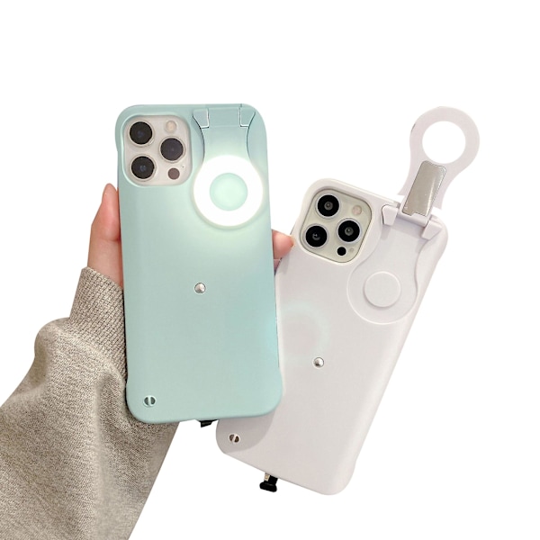 Iphone 12 puhelinkotelo selfie-rengasvalolla, täytevalo, 2 kpl iPhone12