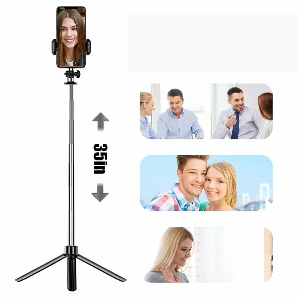 Utdragbart Selfie Stick-telefonstativ Löstagbart stativ Trådlös Bluetooth fjärrkontroll
