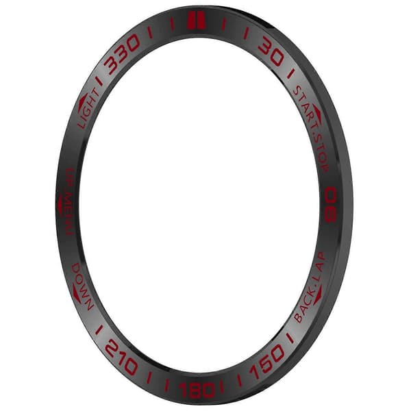 Til Garmin Fenix 8 51mm AMOLED Version Rustfrit Stål Bezel Ridsefast Beskyttelsesring - Blå Multicolor Black+Red