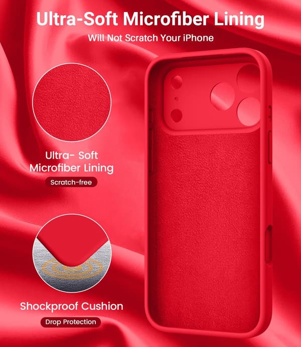 [LCS] MagSafe-kompatibelt ultratynt deksel til iPhone 17 Pro Max - Rød iPhone 17 Pro Max iPhone 17 Pro Max Rouge