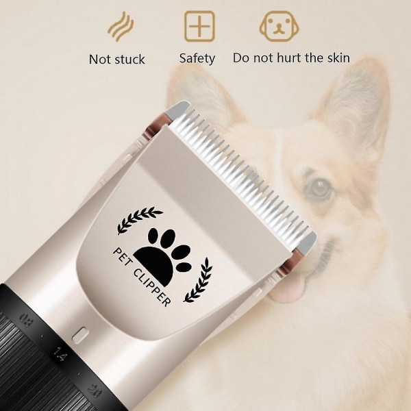 Professionell elektrisk hårklippare för husdjur Hundpälstrimmer Trimning Frisörsats Uppladdningsbar sladdlös frisyr