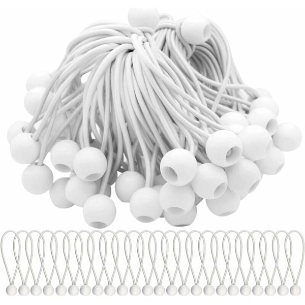 40 kpl:n pakkaus joustoköysiä palloilla, kumilenkit yhteensopivia markiisien, telttojen, banderollien ja pressujen kanssa - RW Heavy Cords.