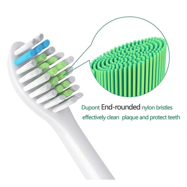 [LCS] 4 stk. erstatningsbørstehode kompatibelt med PH Sonic Care Diamondclean elektrisk tannbørste 12pcs White