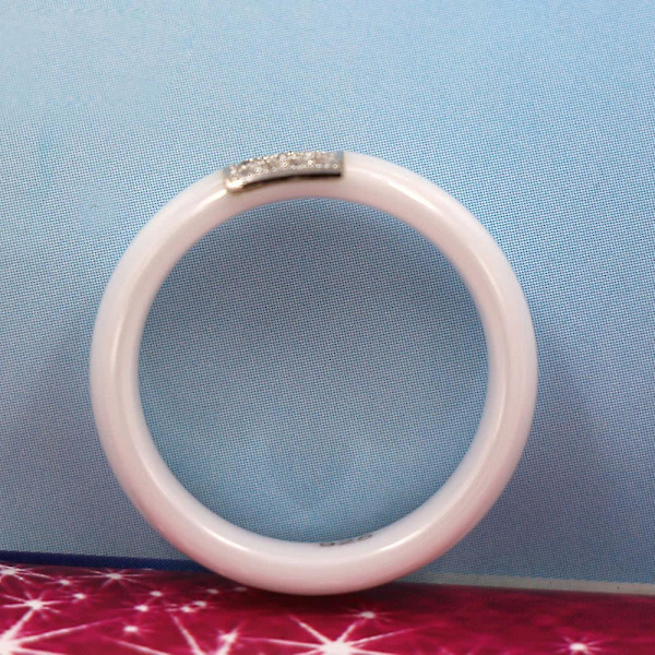 Nano Keramisk Diamant Inbäddad Elektropläterad Ring US 7