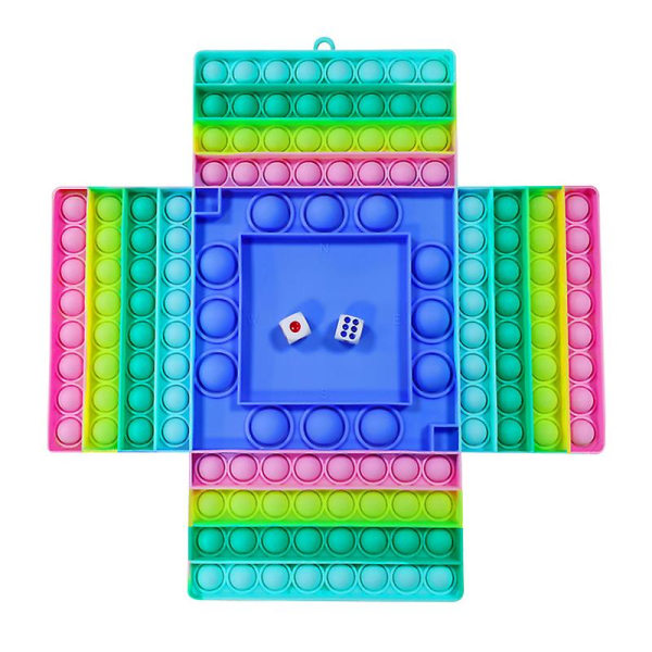 Fidget Toy Schackbräde Spel Rainbow Schackbräde Push Bubble Sensorisk leksak Förälder-barn Interaktiv