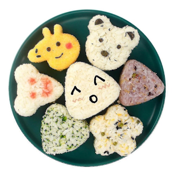 7 st sushi-formar set söta tecknade djur gör-det-själv sushi-kit