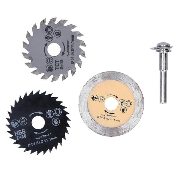 [LCS] Rundsavklinger Sæt 54,8 mm HSS Mini Rundsavklinger og Dorn til skæring af metaltræ