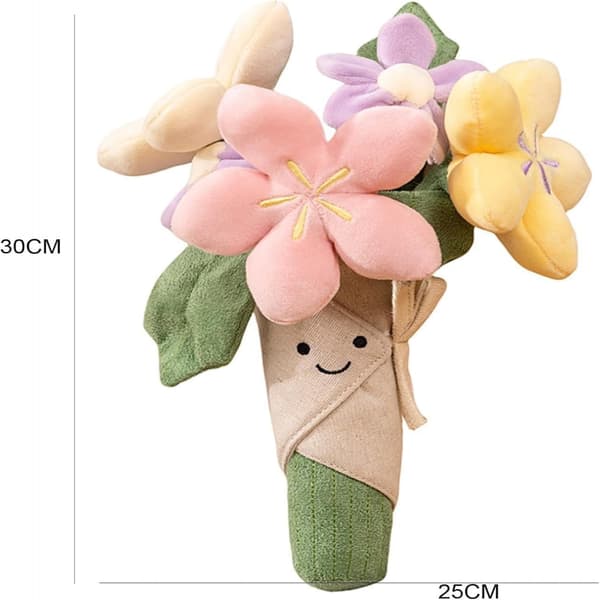 Blød Blomster Plyslegetøjsbuket - Sød Gave til Valentinsdag, Jul, Mere