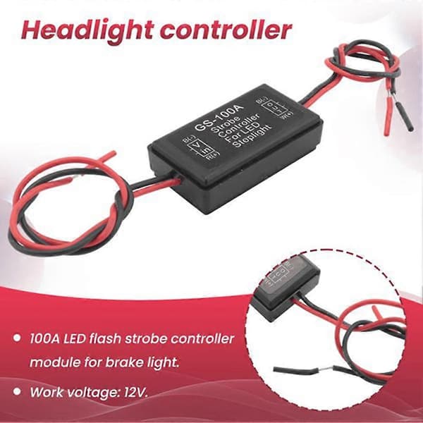 2 kpl auton Gs-100A LED-jarruvalon vilkkusäädin