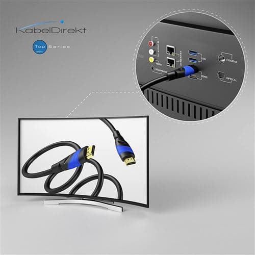 KabelDirekt 5m HDMI 4K-kabel kompatibel med (HDMI 2.0a/b