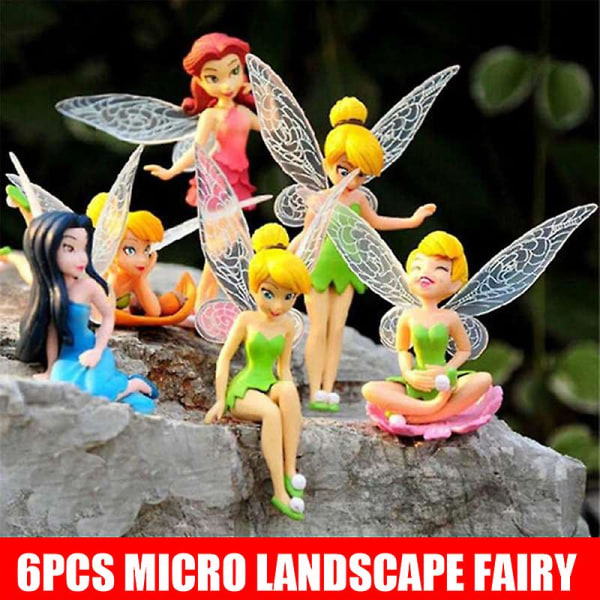 6 st/ set Fairy Garden Miniatyrer Gör-det-själv prydnad Dekoration Hantverk Figuriner Mikro Landskap