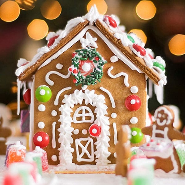 Pepparkakshus Kit, 10 st 3D Rostfritt Stål Kakformar