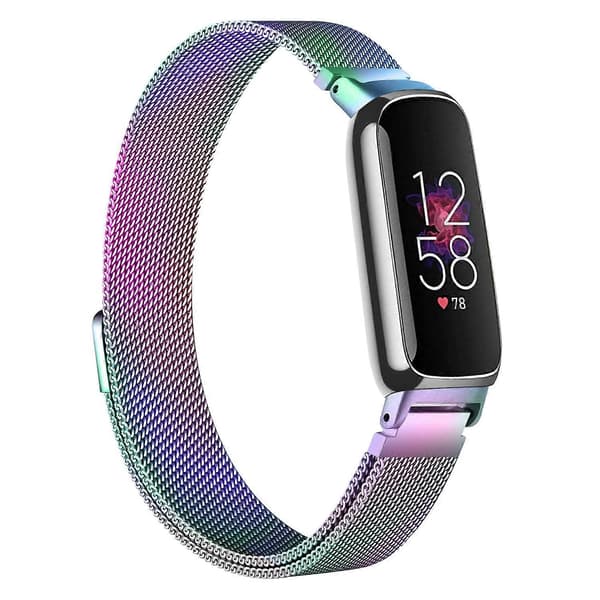 [LCS] Smart Watch Rem til Fitbit Inspire 3 Rustfrit Stål Magnetisk Milanese Metal Mesh Rem Multicolor Multi-color