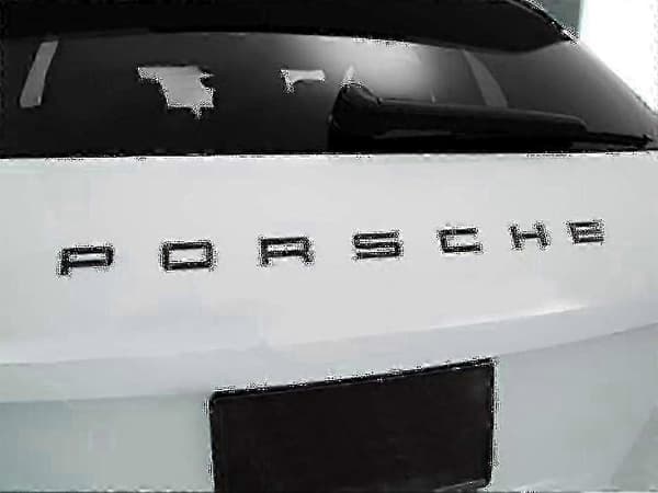 Blank Sort Porsche Bogstaver Bagagerumsemblem Til 911 Carrera Cayenne Turbo Gt3