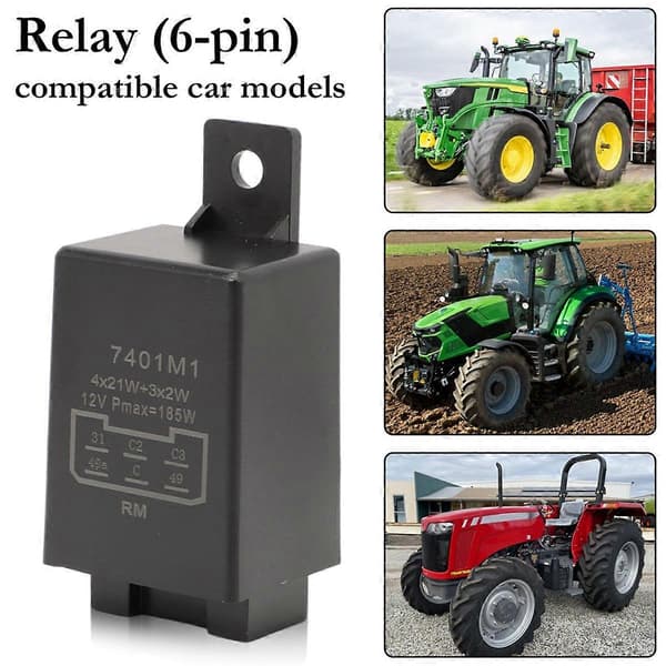 Blinkrelæ Traktor Indikatorrelæ 12V 21W 335200160 til Traktor Veteranbil Lastbiler As Shown