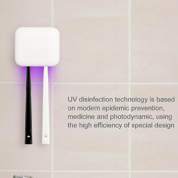UV-ljus Tandborststerilisator -- Tandborsthållare USB-laddning Antibakteriell Double