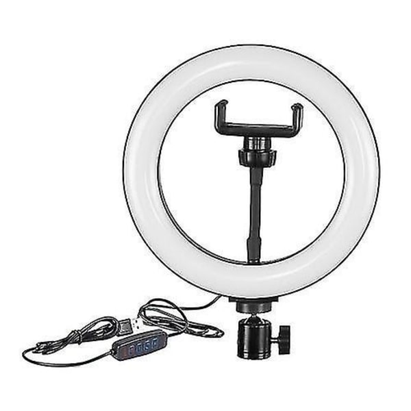 Rengasvalo 8 tuuman LED-täyttövalo USB-virtalähde Portaaton himmennys pallopäällä ja puhelinpidikkeellä