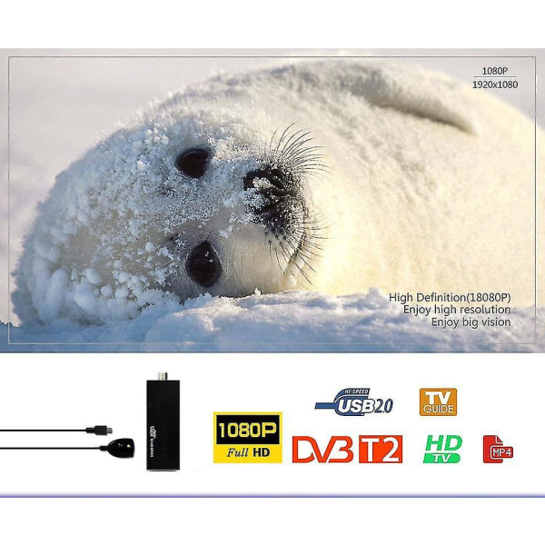 U2C T2 105 DVB-T DVB-T2 1080P HD TV-mottagare Stick Set Top Box