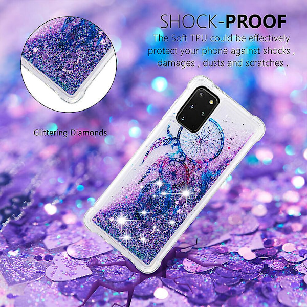 Kotelo Samsung Galaxy S20 Plus Glitter Liquid Söpö Kirkas Sili