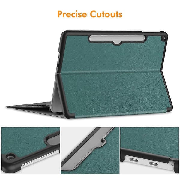 For Microsoft Surface Pro 12 tommers deksel i PU-skinn + PC beskyttelsesdeksel med stativ Grey