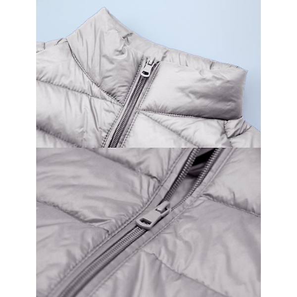 Vinterväst för män, lätt, vadderad, avslappnad utomhus, tjock Stan SILVER 3XL