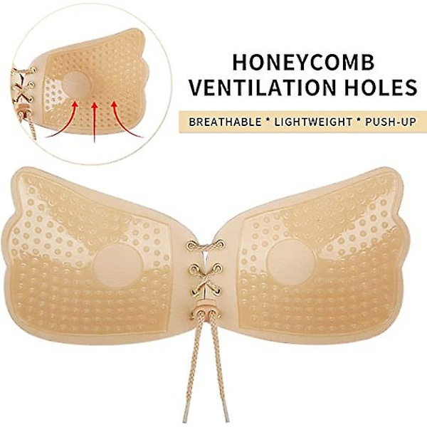 Näkymättömät rintaliivit naisille, super push up, saumattomat, itseliimautuvat skin B