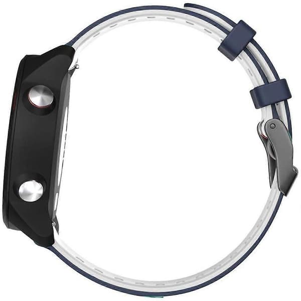 [LCS]Kompatibel med Garmin Forerunner 245 Silikonarmband Blue White