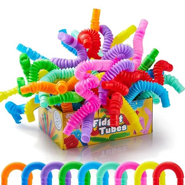 [LCS] 50 stk. Rainbow Pop Tubes Sanselegetøj