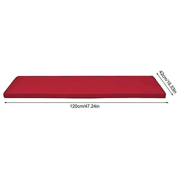 Bænkgyngehynde med fastgørelsessnor Rektangulær Vandtæt Tyk Skridsikker Havemøbel Red 120*42CM