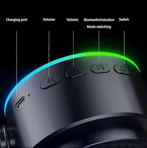 [LCS]Bluetooth-högtalartillbehör med 360 rotation och 4-i-1-design Black