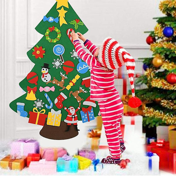 DIY Filt Julgran Julgranspynt Jultomte Jul Träd