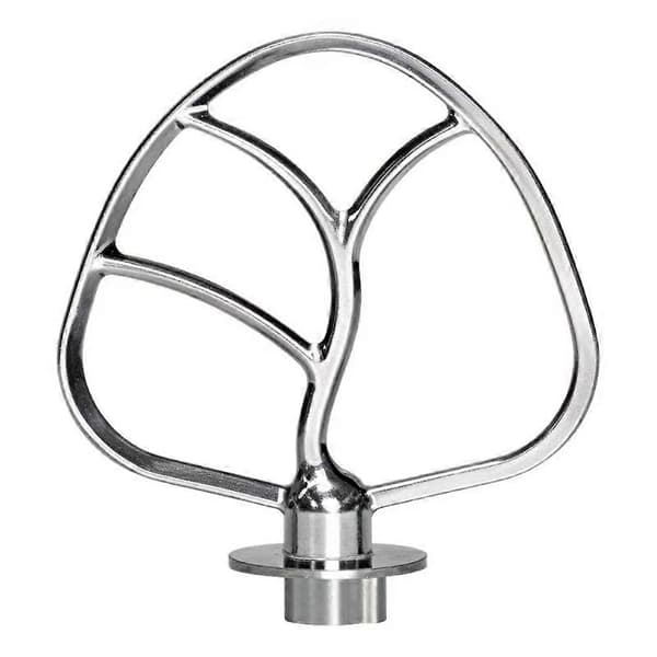 Blandedel i rustfritt stål, padlefeste, rørepadle kompatibel med KitchenAid kjøkkenmaskin Silver