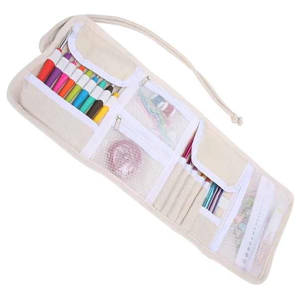 [LCS] Crochet Hook Set Soft TPR Handle Knitting Kit Alumina DIY Manual Sewing Tools