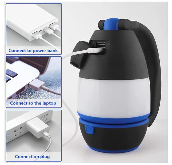 [LCS] Campinglanterne, 3 i 1 foldbar lommelygte LED udendørslys