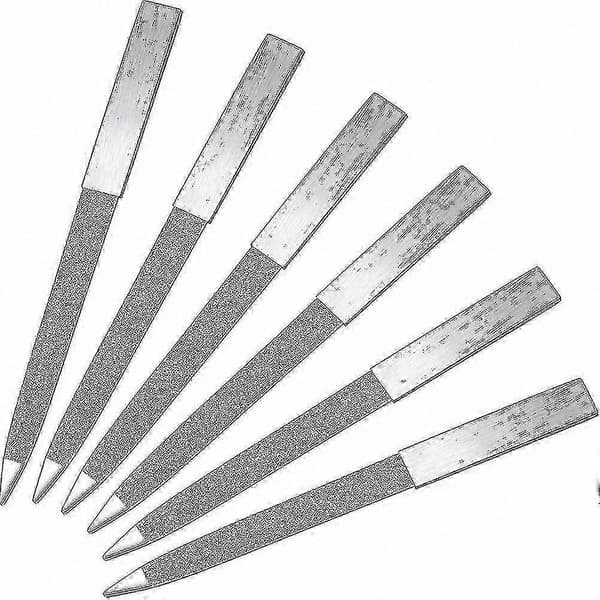 6-pak dobbeltsidede metalneglefile til manicure og pedicure