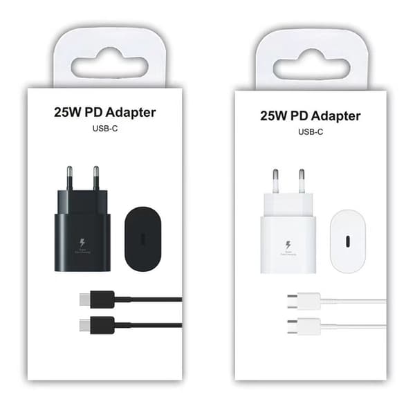 [LCS] Samsung PD25W Superhurtig oplader S23 e oplader White 25W Set Head +1 M cable