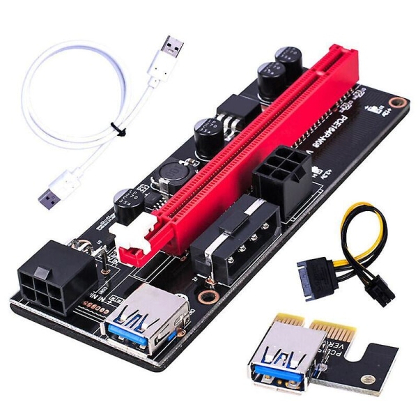 (Vit) 6pin PCI-E Express USB3.0 1X To16X Extender Riser Card Adapter Power